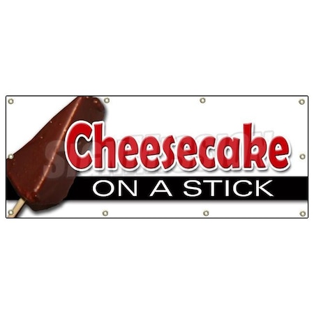 Signmission CHEESECAKE ON A STICK BANNER SIGN frozen cheese cake pop stick chocolate B-96 Cheesecake On A Stick